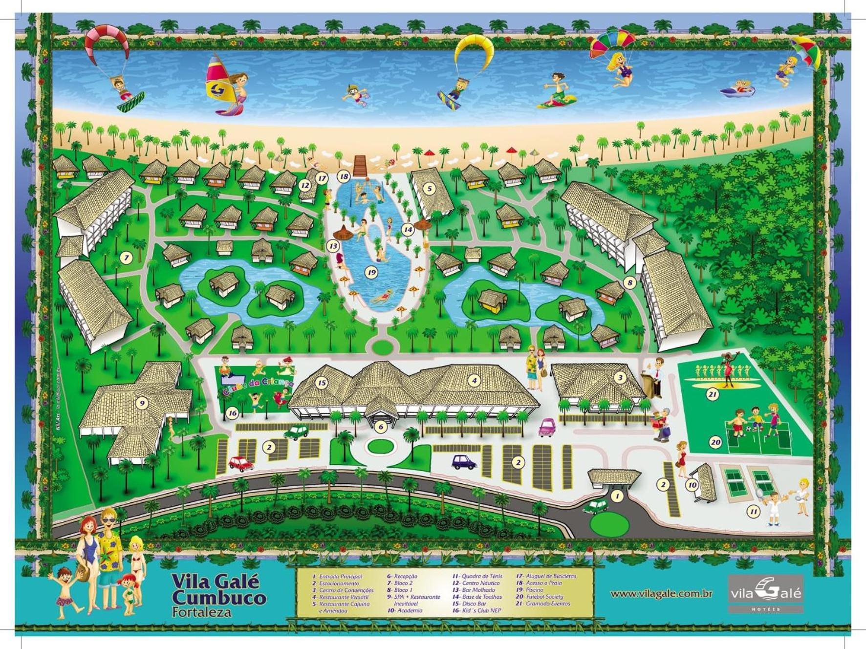 Vila Gale Resort Cumbuco Caucaia Zewnętrze zdjęcie Villa Gale Cumbúco resort map